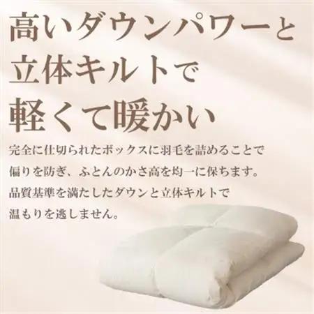 本掛け羽毛布団 (ダブル・ピンク) ハンガリー産マザーグース シルク混 カバー付【甲州羽毛ふとん】【1502689】