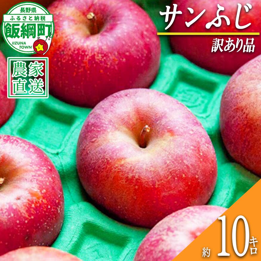 【ふるさと納税】 りんご サンふじ 訳あり 10kg ファームたんぽぽ 令和8年度収穫分 長野県 飯綱町 〔 傷 不揃い わけあり リンゴ 林檎 果物 フルーツ 信州 長野 予約 農家直送 〕発送時期：2026年12月上旬〜2027年1月下旬