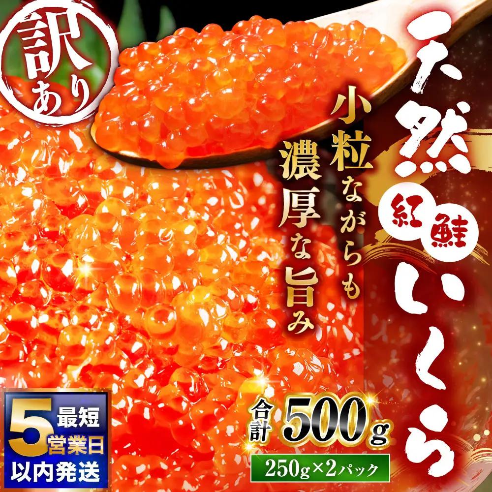 【ふるなびWEEK対象】【決済より5営業日程度で発送】 紅鮭いくら醤油漬け 500g（250g×2） 冷凍 年末年始 いくら 鮭いくら ご飯のお供 ご飯 米 北海道 釧路市