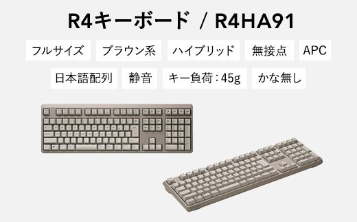 東プレ REALFORCE R4 キーボード 日本語配列 フルサイズ 45g メタリックブラウン （型式：R4HA91）