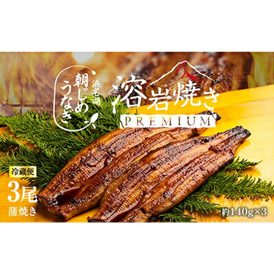 【ふるさと納税】【浜名湖産】朝じめ うなぎ 溶岩焼き 蒲焼き 3尾（約140g×3尾） 土用の丑の日 丑の日　 熟練 職人 国産 天然溶岩 手焼き 鰻専門店 焼きたて 美味しい 冷蔵便 極上 ふわとろ 食感