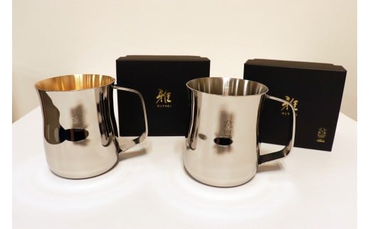 雅(みやび) 手付きタンブラー 2点セット(ミラー・金メッキ) FC021005