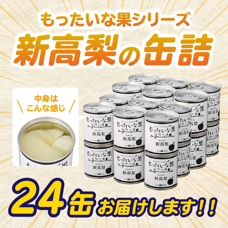 【訳あり】 もったいな果シリーズ 新高梨 缶詰 5号缶×24缶 セット 国産 梨