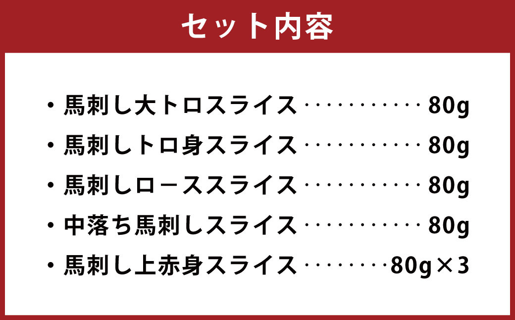 馬刺し盛り 馬油 馬油石けん付き