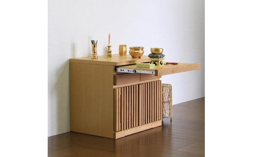 仏壇台 仏壇下台 お仏壇 大川家具 完成品 60cm 幅60cm ミニ仏壇 小型仏壇 日本製 AKBU-02-60L ナチュラル