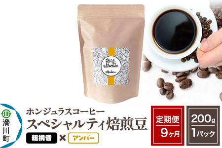 《定期便9ヶ月》コーヒー豆 自家焙煎 ホンジュラス スペシャルティコーヒー 焙煎豆 200g×1パック 粗挽き【アンバー】