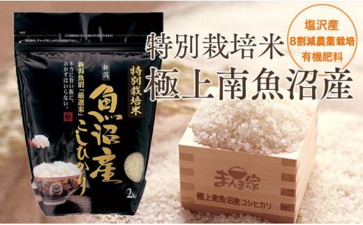 
                  【令和7年産】特別栽培米「極上南魚沼産コシヒカリ」（有機肥料、8割減農薬栽培）精米8ｋｇ【銘柄米 ブランド米 精米 こしひかり コシヒカリ 魚沼産 新潟米 産地直送 お米 米 こめ コメ ご飯 御飯 ごはん】
                