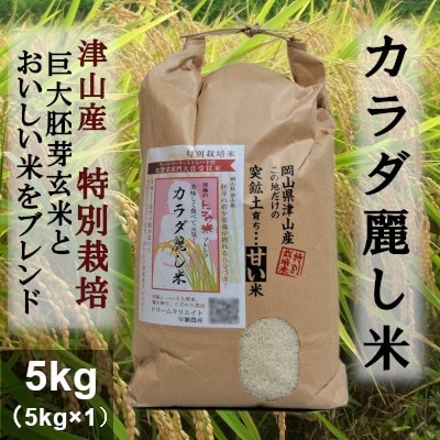 2022年7月発送開始『定期便』津山　特別栽培　巨大胚芽玄米ブレンド! カラダ麗し米5kg全6回