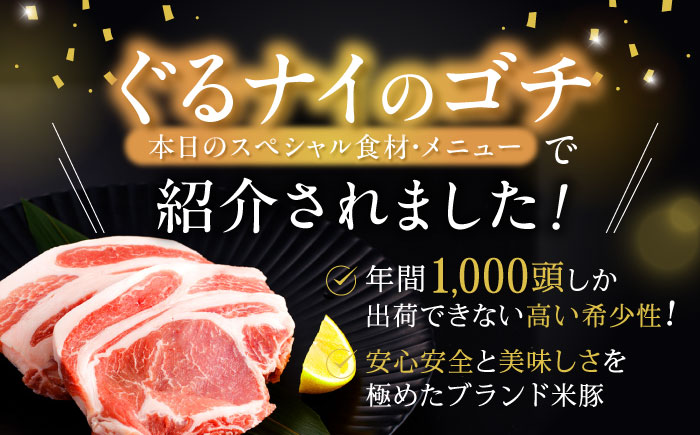 黒豚諫美豚プレミアム100 ロースステーキ 450g（150g×3枚） / 豚肉 ぶたにく ステーキ すてーき ロース ろーす テキカツ 焼肉 生姜焼き / 諫早市 / 株式会社土井農場 [AHAD0