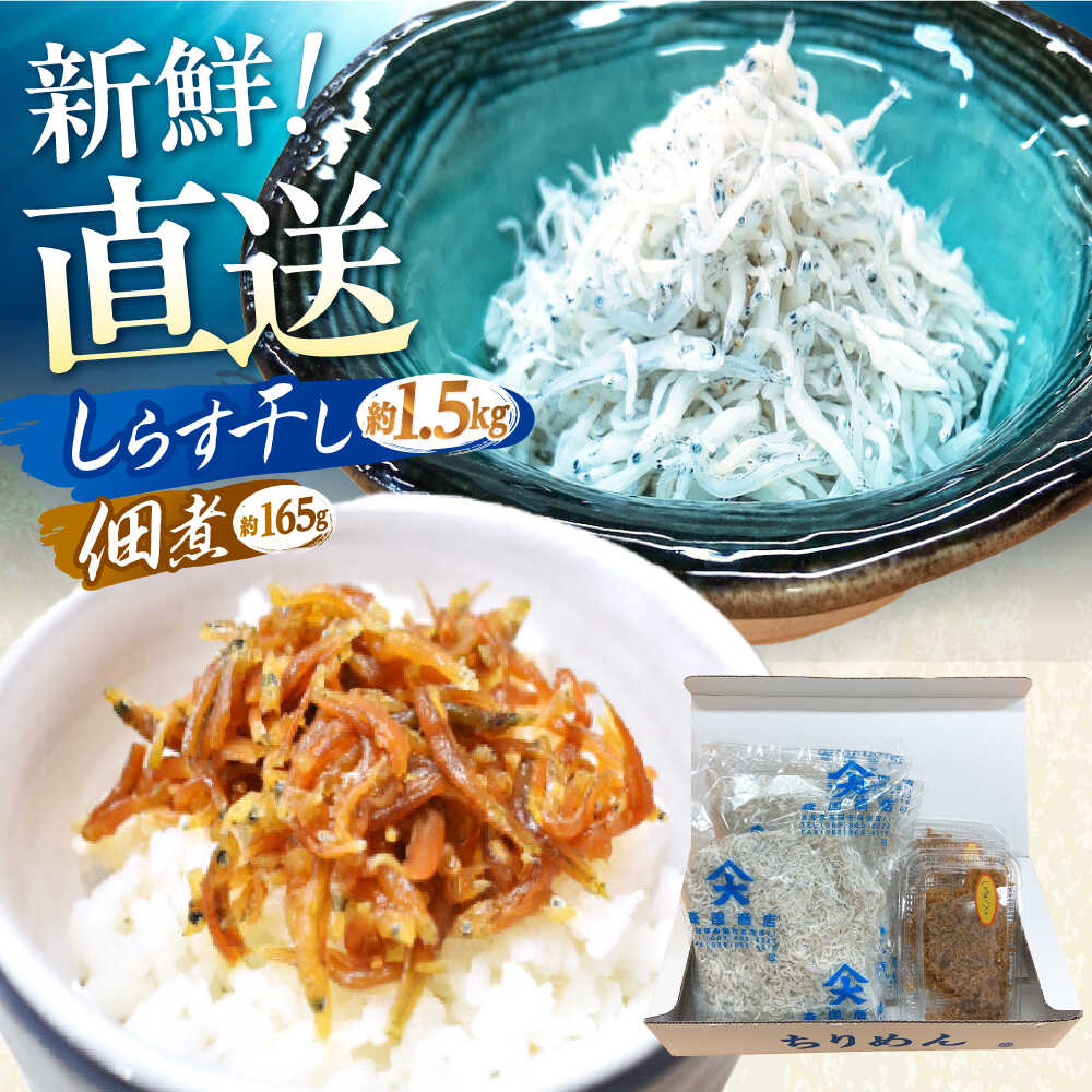 【ふるさと納税】しらす干し（約1.5kg）と佃煮（約165g）セット /森国商店 浜で瞬時に釜出し 高知のしらす【グレイジア株式会社】[ATAC487]