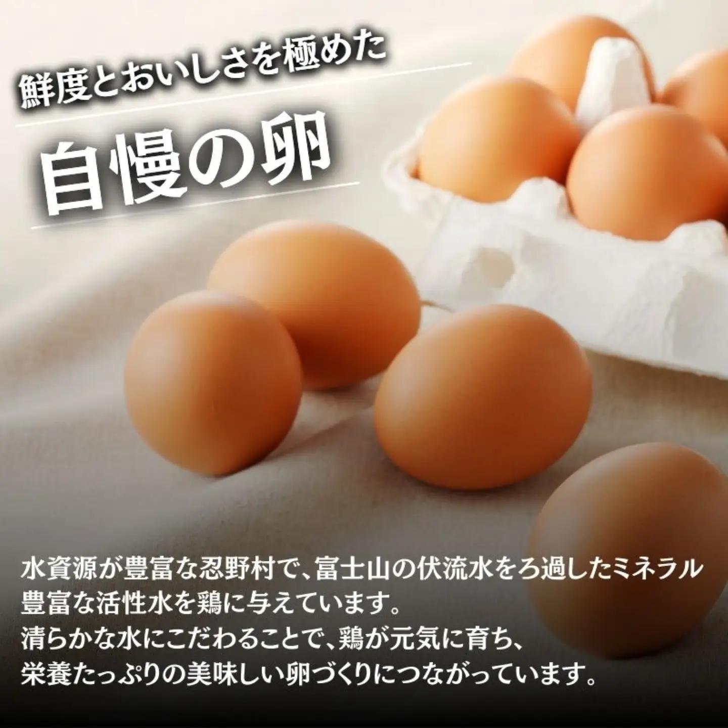 【忍野の平飼い放牧卵】　30個