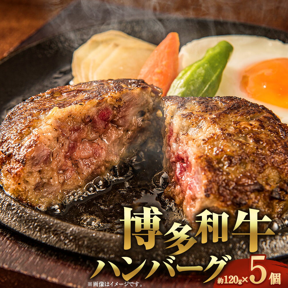 【ふるさと納税】堀ちゃん牧場 ハンバーグ 120g×5個 計約600g 冷凍 小分け 冷凍食品 レトルト 肉 和牛 簡単調理 焼くだけ 福岡県 大任町 送料無料