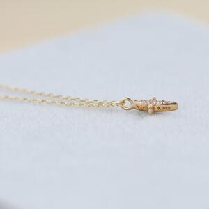 【K10イエローゴールドネックレス】存在感バツグン ダイヤモンド0.033ctの十字星デザイン 長さ40cm KN01008 / 金 ゴールド ダイヤ ジュエリー アクセサリー ギフト プレゼント レ