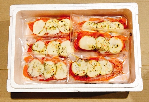 スモークサーモンカプレーゼ4～7P(計800g)＆塩サーモンハラス220g×12P F-09029