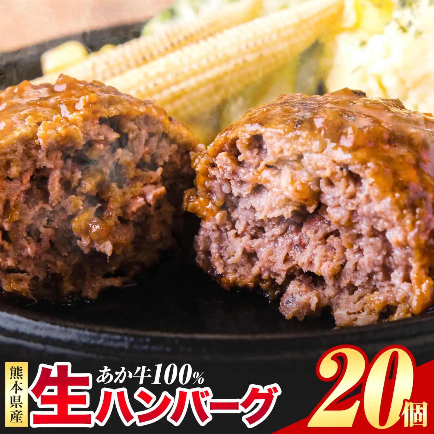 熊本県産あか牛100%生ハンバーグ 140g×20個 《30日以内に出荷予定(土日祝除く)》熊本県産あか牛 冷凍