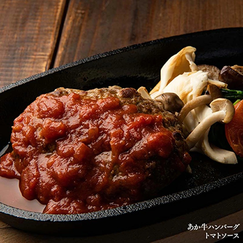 【おぐに天然食ほこすぎ】ハンバーグ 熊本 阿蘇 あか牛 あか牛認定店 惣菜 小国育ち 人気レストラン ハンドメイド 和風ソース トマトソース デミグラスソース 湯せん ボイル 解凍 専門店の味 ギフト