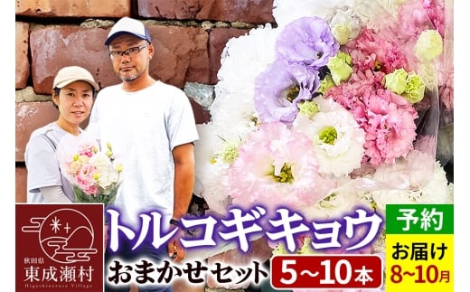 令和8年収穫分 花 生花 トルコギキョウおまかせセット (5～10本)【先行予約】 かねはちファーム【2026年8月上旬から順次発送予定】