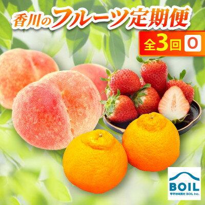 【ふるさと納税】【発送月固定定期便】香川のフルーツ(3O)全3回【配送不可地域：離島・北海道・沖縄県】【4083535】