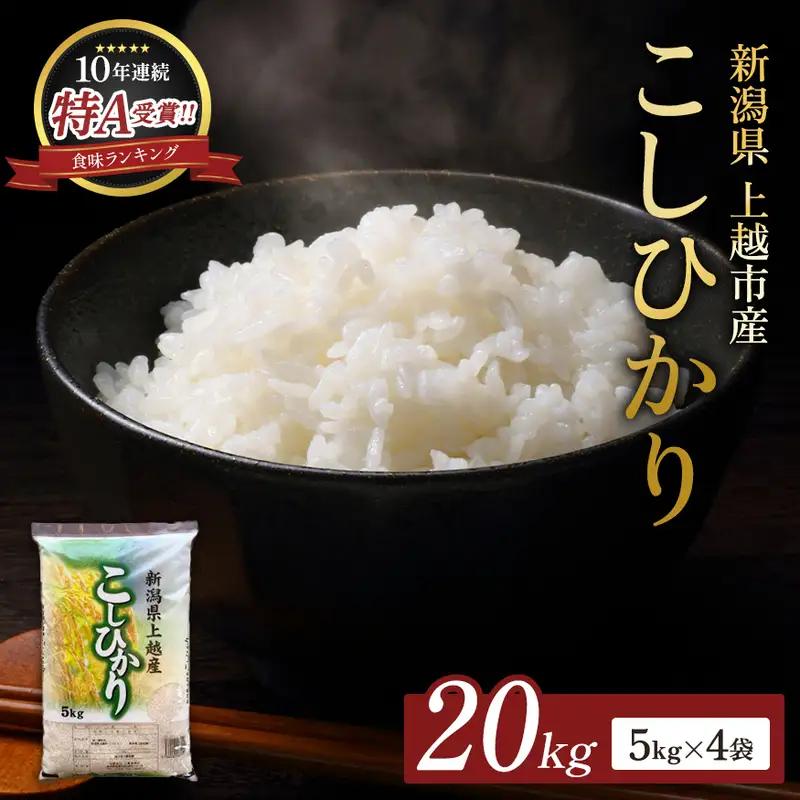 【先行予約】コシヒカリ 無洗米 上越産 20kg 精米 コシヒカリ