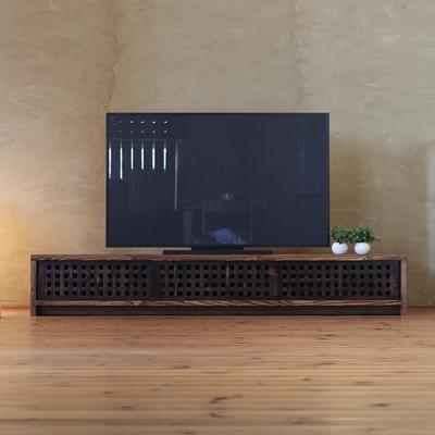 ふるさと納税 大川市 テレビボード　古都　3枚引戸　Lタイプ　焦茶色　174x45x29　大川市　 |  | 01
