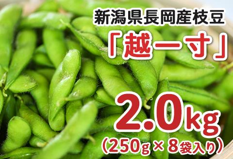 75E-18新潟県長岡産枝豆2.0kg【越一寸250g×8袋入り】