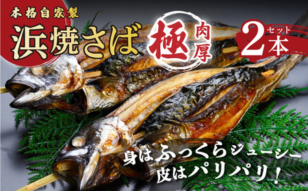 [007-a003_A] 【越前若狭名物】丸ごと浜焼きさば 2本入り 肉厚食べ応え抜群！＜数量限定＞【魚介類 鯖 焼き鯖 さば おつまみ 酒の肴】