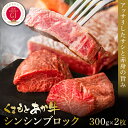 【ふるさと納税】【GI認証】くまもとあか牛シンシンブロック 300g×2枚 食品 グルメ 人気 お取り寄せグルメ うし 牛肉 シンシン あか牛 モモ ステーキ 牛