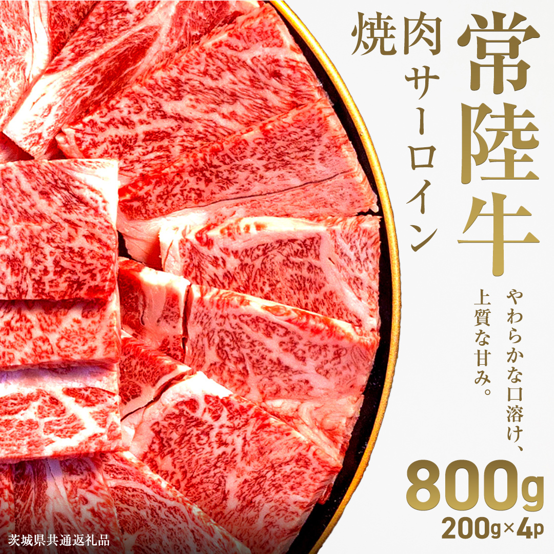 【先行予約】【和牛セレブ】常陸牛 焼肉 サーロイン 800g(200g×4パック)(茨城県共通返礼品) ひたち牛 ブランド牛肉 国産牛 国産黒毛和牛 お肉 ＜2027年2月からお申込順に発送＞ ひたち