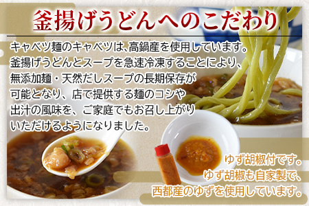 ＜太平寺うどんの釜揚げうどん プレーン麺（2人前）×キャベツ麺（2人前）セット＞【TVで話題沸騰！】【創業45年の味】【c963_th_x2】