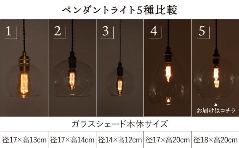 【受注生産】ペンダント ライト 5（ガラス 径18cm）  糸島市 / タビノキセキ [ADB038] 照明 インテリア