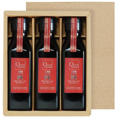ふるさと納税 土庄町 【小豆島】小豆島産100%「純」EXVオリーブオイル3本入ギフト(120ml×3本)