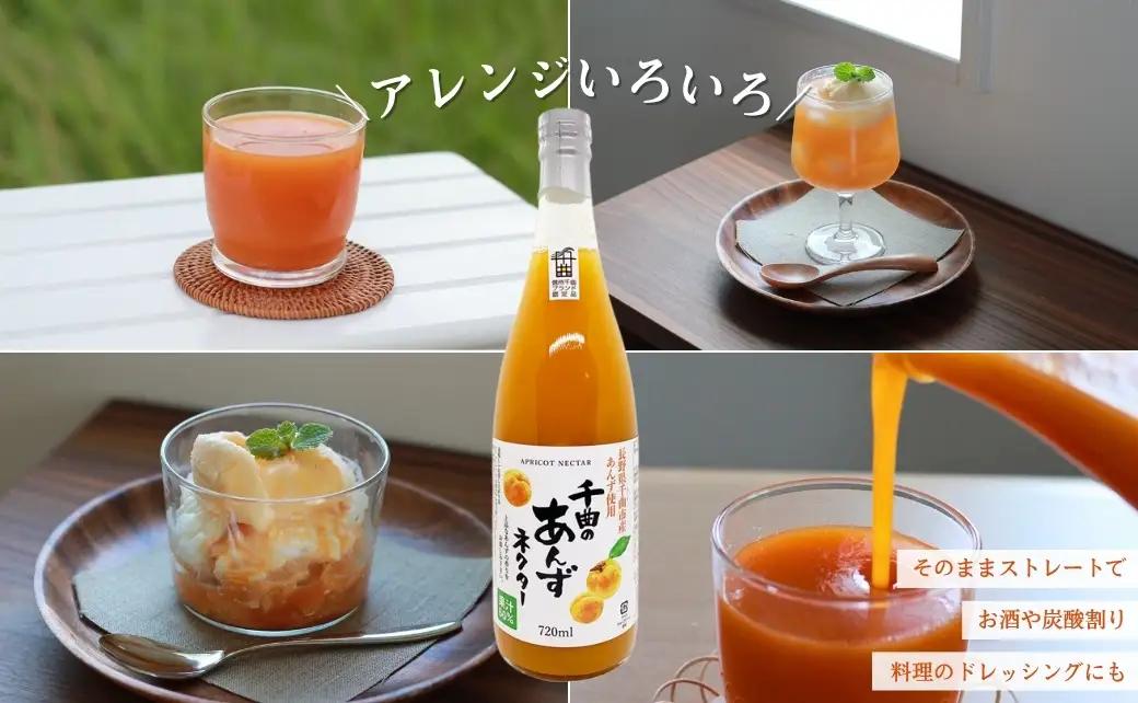 【4か月定期便】信州 千曲のあんずネクター ジュース  720ml 6本セット｜ ジュース