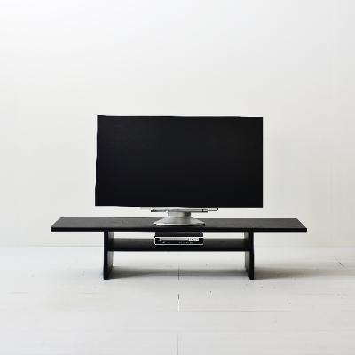 ふるさと納税 大川市 幅120ブラックテレビボード/konoji/薄型テレビ台　ローボード　文机 パソコンデスク