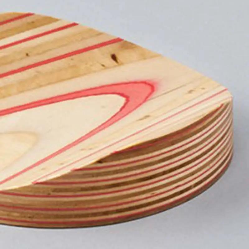 トレイ 「mokume」 レッド 木製 HOKKAIDO WOOD F6S-275