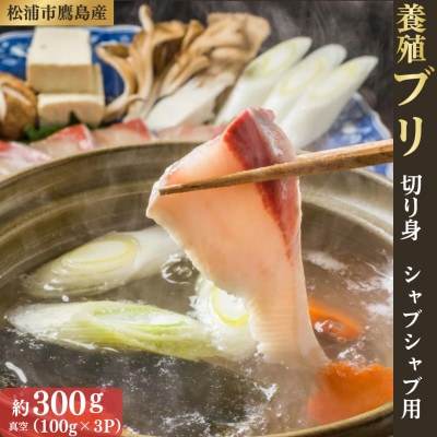 養殖ブリ 【切り身シャブシャブ用】(100g入り×3パック)【配送不可地域：離島・沖縄】【1743018】