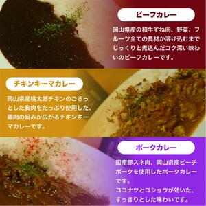  	MARS LABオリジナル岡山カレー 3種食べ比べセット（200ｇ入り各6食  18食分)