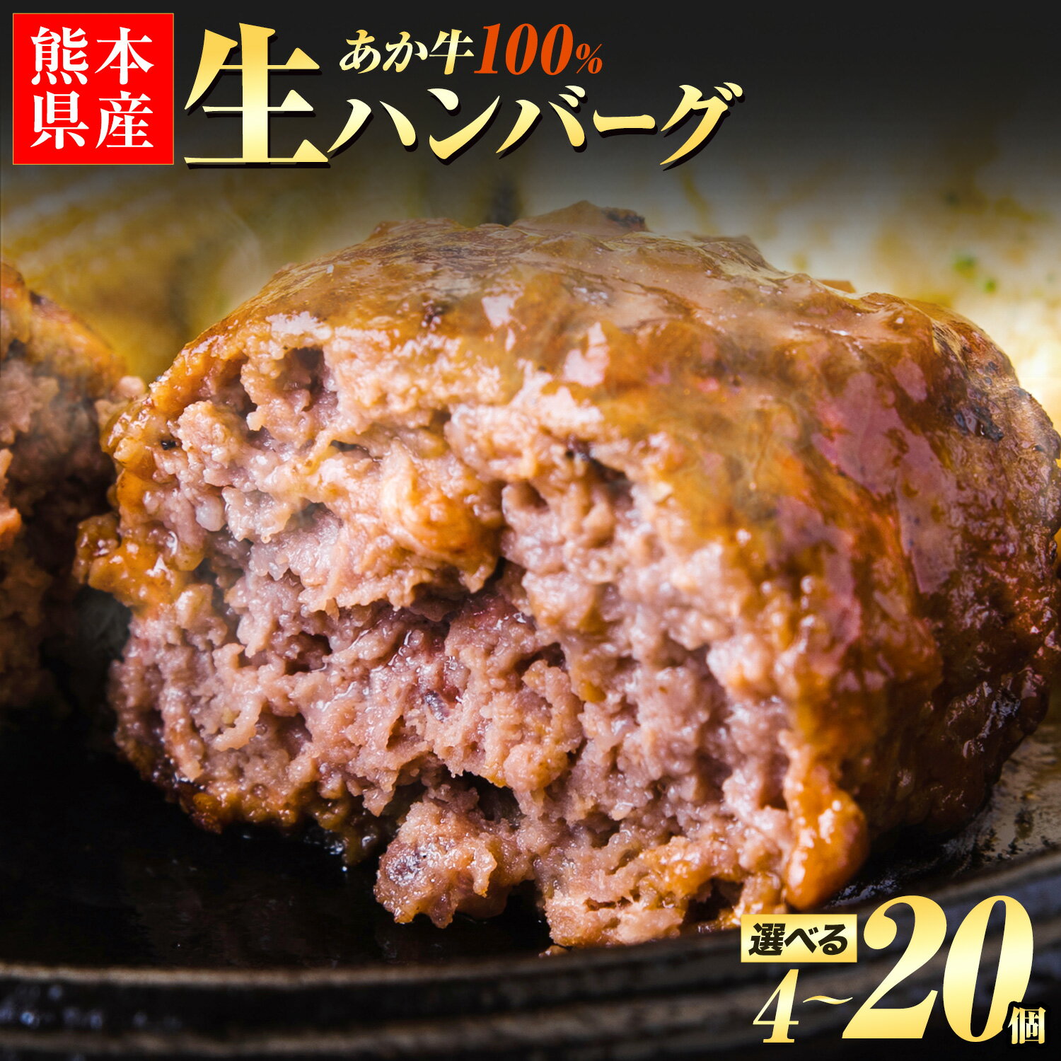 【ふるさと納税】 熊本県産あか牛100%生ハンバーグ 140g×4個 12個 20個 入り 《30日以内に出荷予定(土日祝除く)》 冷凍 ハンバーグ
