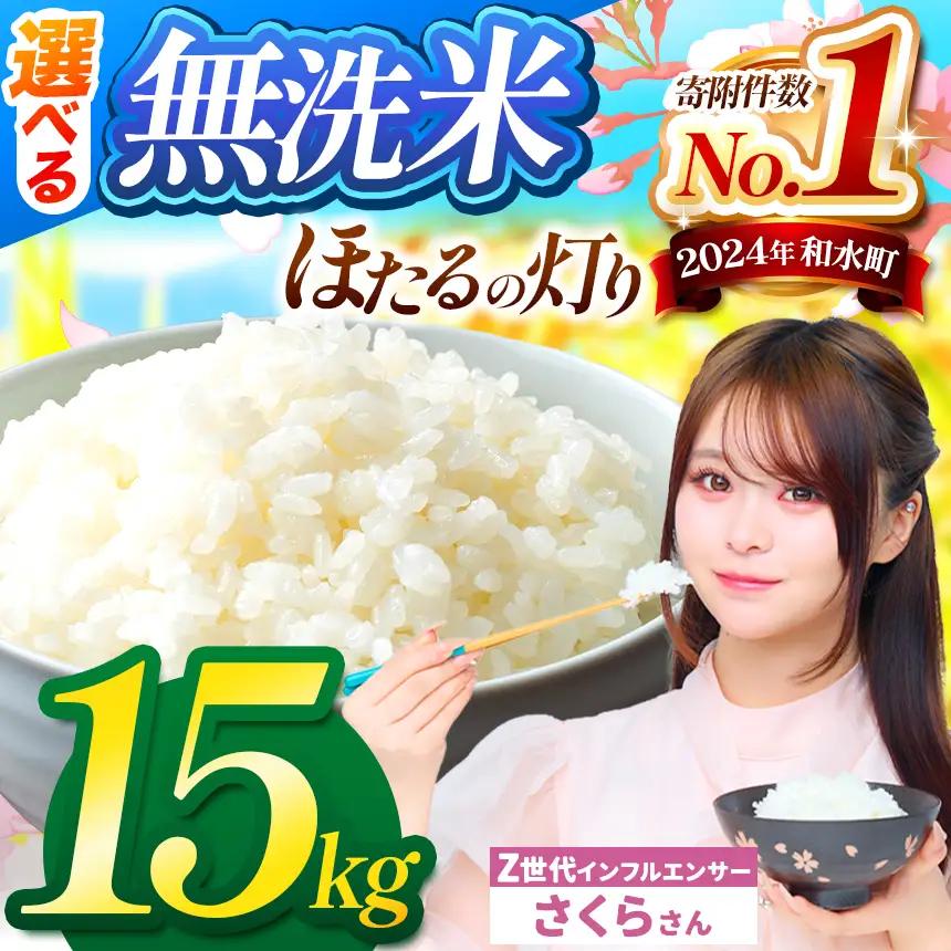 令和7年産 熊本県産 ほたるの灯り 無洗米 15kg | 選べる 銘柄 ほたるの灯り 森のくまさん 容量 5kg 10kg 15kg 20kg 25kg 30kg特A 小分け  訳あり 規格外