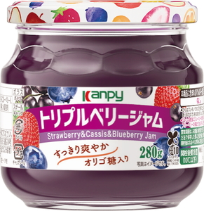 カンピー　トリプルベリー ジャム 280ｇ 1ケース（6本入） | 兵庫県 丹波篠山市 ギフト 朝食 果実ジャム フルーツジャム オリゴ糖配合 トースト ヨーグルト 家族向け まとめ買いに いちご カ