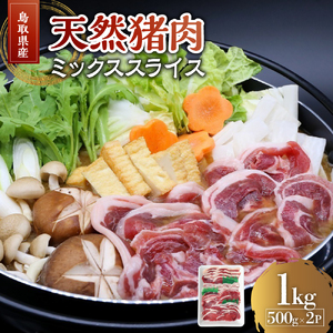 鳥取県産 天然猪肉 ミックススライス（1kg） 猪肉
