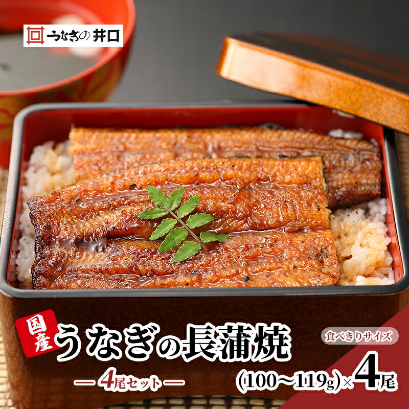 【ふるさと納税】食べきりサイズ ITI優秀味覚賞受賞】長蒲焼4尾セット うなぎ 鰻 ウナギ 静岡県 浜松市 【配送不可：離島】