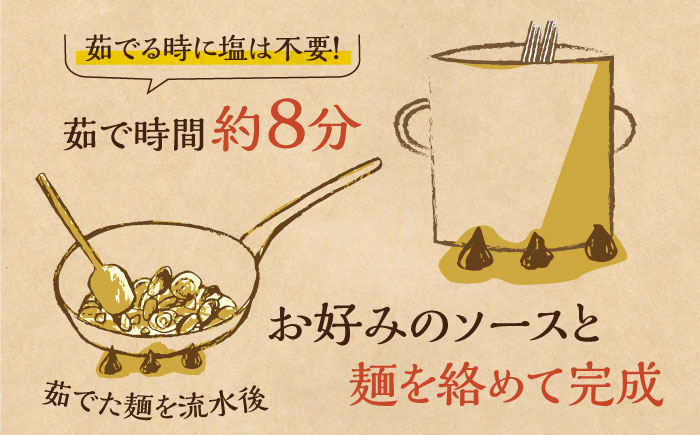 【4回定期便】手延べ太麺パスタ 3kg  (50g×60束) / スパゲッティ 麺 乾麺 / 南島原市 / 池田製麺工房 [SDA075]