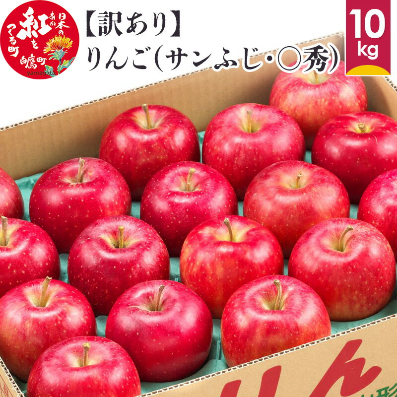 【ふるさと納税】【訳あり】りんご(サンふじ・〇秀) 10kg 山形県産 フルーツ 果物 林檎 リンゴ りんご サンふじ 10キロ 訳あり 訳アリ 山形 家庭用 傷 キズ 不揃い 規格外 【2025年11月下旬～12月上旬発送予定】