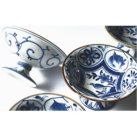 有田焼 染付の手造風高台鉢【ARITAYAKI-STORE】 A25-393_イメージ4