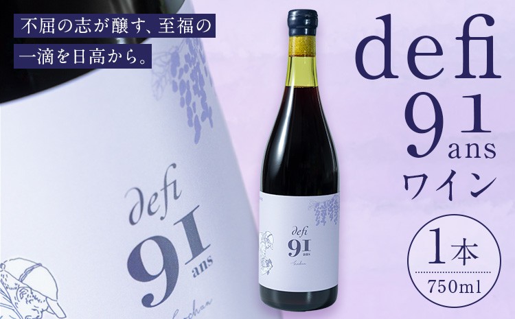 
                  defi 90 ans ワイン1本 750ml 赤ワイン ワイン ギフト 馬場 幸一 《7-14日以内に出荷予定(土日祝除く)》北海道 日高町 ワイン wine お酒 飲料
                