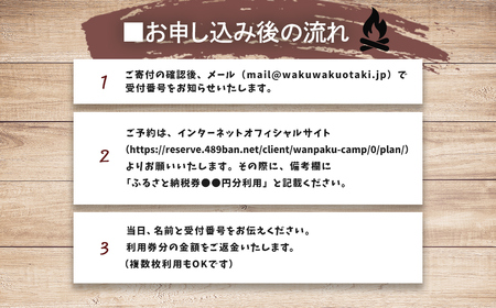 大多喜わんぱくキャンプ場1000円分利用券 W004504