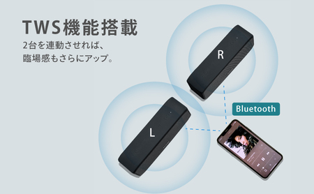 FUNLOGY Portable / ポータブルスピーカー　2個セット　ブラック　家電 スピーカー Bluetooth 高音質 小型 ポータブル ワイヤレス ライブ鑑賞 千葉市 千葉県