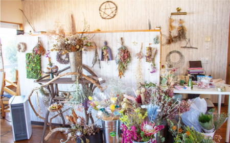 【生活に彩を】ドライフラワー スワッグS＜Pearl Bay Caf? & Flowers＞ [CEW001]