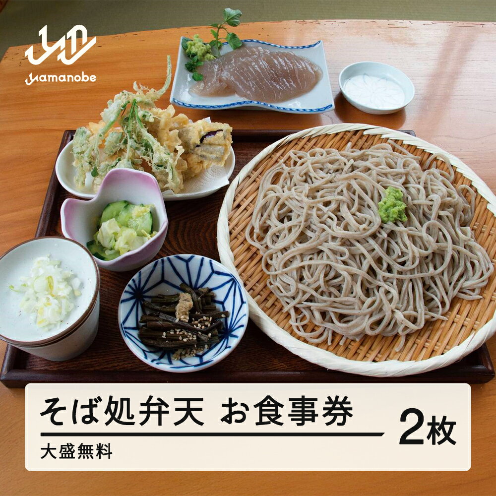 【ふるさと納税】そば処弁天 お食事券(2枚)大盛無料 送料無料