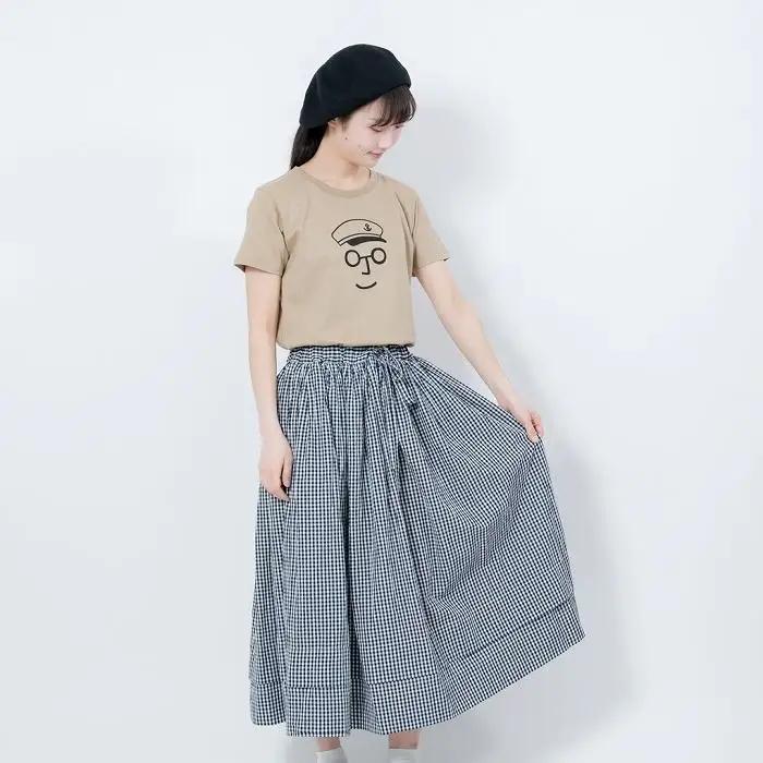 《2》【KEYMEMORY鎌倉】セーラー帽イラストTシャツ BEIGE